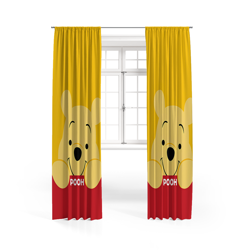 Ready-made curtain with colored squares